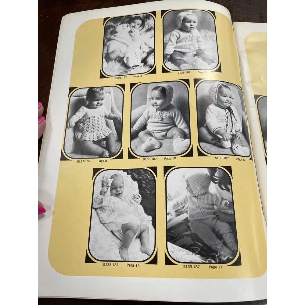 Vintage 1972 The Bernat Baby Album 187 Knitting Crochet Craft Pattern Booklet - Picture 6 of 12